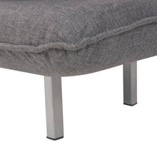 Charger l&#39;image dans la galerie, Poltrona Girevole Trasformabile in Letto Grigio Scuro in Tessuto