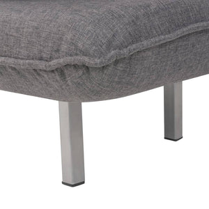 Poltrona Girevole Trasformabile in Letto Grigio Scuro in Tessuto