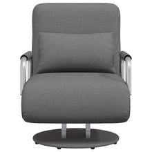Load image into Gallery viewer, Poltrona Girevole Trasformabile in Letto Grigio Scuro in Tessuto