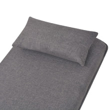Charger l&#39;image dans la galerie, Poltrona Girevole Trasformabile in Letto Grigio Scuro in Tessuto