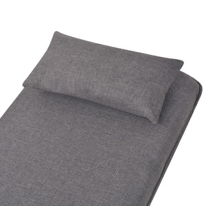 Poltrona Girevole Trasformabile in Letto Grigio Scuro in Tessuto