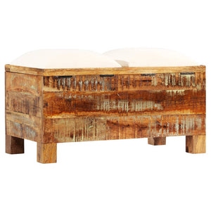 Cassapanca in Legno Massello di Recupero 80x40x40 cm