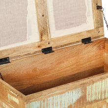 Load image into Gallery viewer, Cassapanca in Legno Massello di Recupero 80x40x40 cm