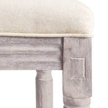 Carica l&#39;immagine nel visualizzatore di Gallery, Sgabelli da Bar 2 pz Bianco Lino in Tessuto