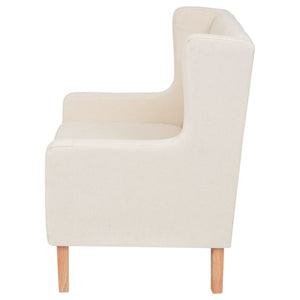 Poltrona Bianco Crema in Tessuto