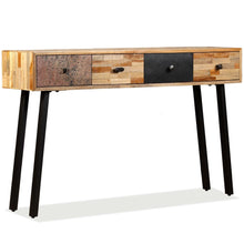 Laden Sie das Bild in den Galerie-Viewer, Tavolo Consolle in Legno Massello di Teak 120x30x76 cm