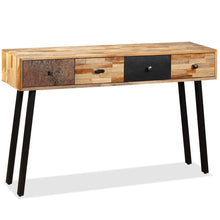 Laden Sie das Bild in den Galerie-Viewer, Tavolo Consolle in Legno Massello di Teak 120x30x76 cm