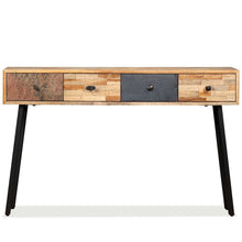 Laden Sie das Bild in den Galerie-Viewer, Tavolo Consolle in Legno Massello di Teak 120x30x76 cm