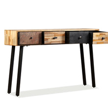 Laden Sie das Bild in den Galerie-Viewer, Tavolo Consolle in Legno Massello di Teak 120x30x76 cm