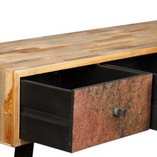 Laden Sie das Bild in den Galerie-Viewer, Tavolo Consolle in Legno Massello di Teak 120x30x76 cm