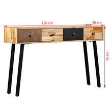 Laden Sie das Bild in den Galerie-Viewer, Tavolo Consolle in Legno Massello di Teak 120x30x76 cm