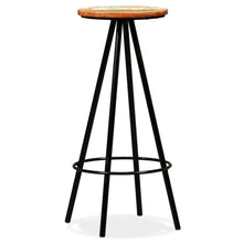 Laden Sie das Bild in den Galerie-Viewer, Sedie da Bar 4 pz Legno Massello di Recupero