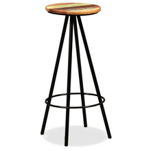 Laden Sie das Bild in den Galerie-Viewer, Sedie da Bar 4 pz Legno Massello di Recupero