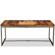 Carica l&#39;immagine nel visualizzatore di Gallery, Tavolo da Pranzo in Legno Massello di Acacia e Acciaio 180 cm