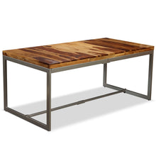 Carica l&#39;immagine nel visualizzatore di Gallery, Tavolo da Pranzo in Legno Massello di Acacia e Acciaio 180 cm