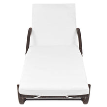 Charger l&#39;image dans la galerie, Set 2 Lettini con Tavolino in Polyrattan Marrone