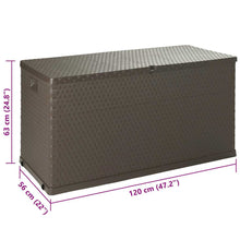 Load image into Gallery viewer, Baule da Giardino Marrone 120x56x63 cm in Rattan PP