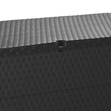 Carica l&#39;immagine nel visualizzatore di Gallery, Baule da Giardino Antracite 120x56x63 cm in Rattan PP