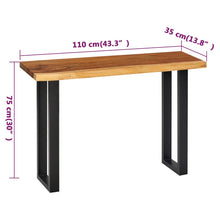 Carica l&#39;immagine nel visualizzatore di Gallery, Tavolo Consolle in Legno Massello di Suar 110x35x75 cm