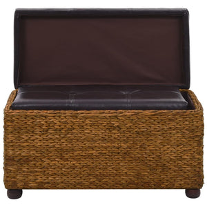 Set 2 Cassapanche Pouf in Giunco Marrone