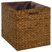 Indlæs billede til gallerivisning Panca Pouf in Giunco con 2 Ceste 71x40x42 cm Marrone