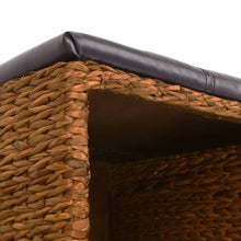 Indlæs billede til gallerivisning Panca Pouf in Giunco con 2 Ceste 71x40x42 cm Marrone