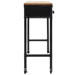 Tavolo Consolle in MDF e Legno di Abete 100x33,5x80 cm