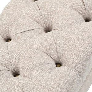 Panca Pouf con Vano contenitore in Legno Massello e Acciaio 111x34x37 cm