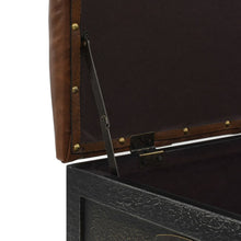 Load image into Gallery viewer, Cassapanca in Legno Massello di Abete e Similpelle 80,5x41x50cm