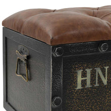 Indlæs billede til gallerivisning Cassapanca in Legno Massello di Abete e Similpelle 80,5x41x50cm