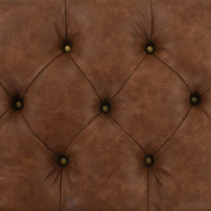 Cassapanca in Legno Massello di Abete e Similpelle 80,5x41x50cm