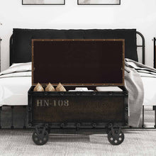 Indlæs billede til gallerivisning Cassapanca in Legno Massello di Abete e Similpelle 80,5x41x50cm