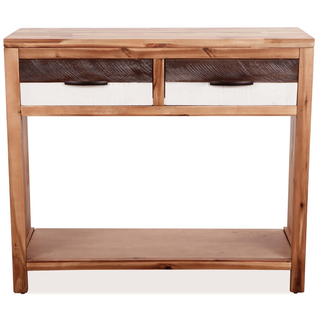 Tavolo Consolle in Legno Massello d'Acacia 86x30x75 cm
