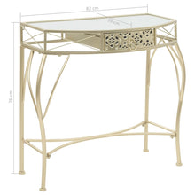 Laden Sie das Bild in den Galerie-Viewer, Mobiletto Consolle Stile Francese in Metallo 82x39x76 cm Oro