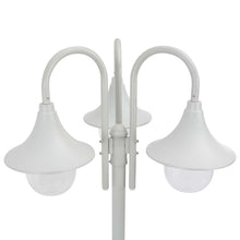 Carica l&#39;immagine nel visualizzatore di Gallery, Lampione da Giardino E27 220 cm in Alluminio 3 Lampade Bianco