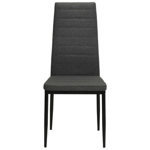 Sedie da Pranzo 2 pz Grigio Scuro in Tessuto