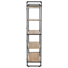 Carica l&#39;immagine nel visualizzatore di Gallery, Libreria in Legno Massello di Abete e Acciaio 120x42x180 cm