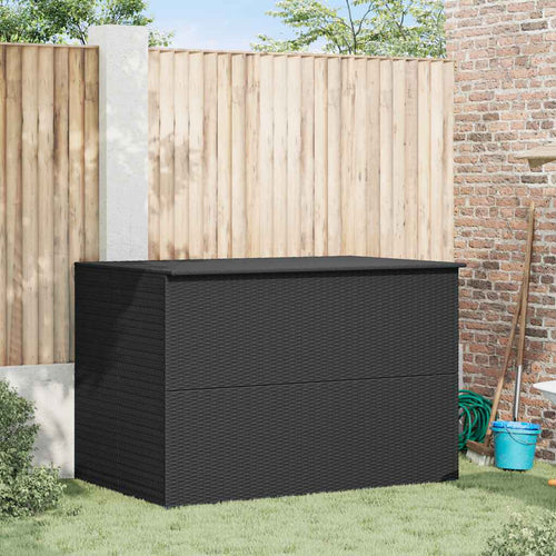 Baule da Giardino Nero 150x100x100 cm in Polyrattan