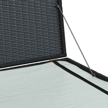 Carica l&#39;immagine nel visualizzatore di Gallery, Baule da Giardino Nero 150x100x100 cm in Polyrattan