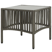 Charger l&#39;image dans la galerie, Set 2 Lettini con Tavolino in Polyrattan Grigio