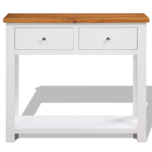 Tavolo Consolle 83x30x73 cm in Massello di Rovere