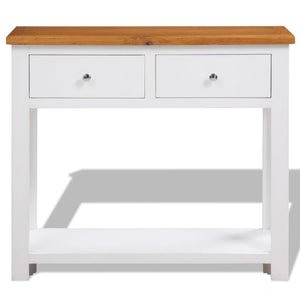 Tavolo Consolle 83x30x73 cm in Massello di Rovere