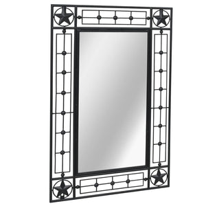 Specchio da Parete per Giardino Rettangolare 50x80 cm Nero
