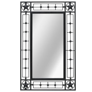 Specchio da Parete per Giardino Rettangolare 50x80 cm Nero