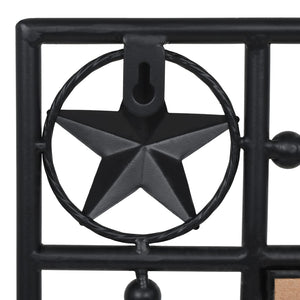 Specchio da Parete per Giardino Rettangolare 50x80 cm Nero