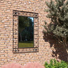Laden Sie das Bild in den Galerie-Viewer, Specchio da Parete per Giardino Rettangolare 50x80 cm Nero