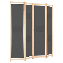 Load image into Gallery viewer, Divisorio a 4 Pannelli Grigio 160x170x4 cm in Tessuto