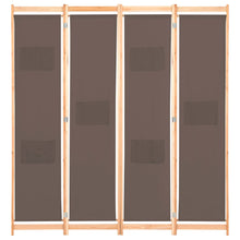 Load image into Gallery viewer, Divisorio a 4 Pannelli Marrone 160x170x4 cm in Tessuto