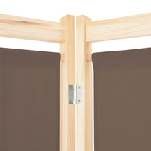 Load image into Gallery viewer, Separè 5 Pannelli Marrone 200x170x4 cm in Tessuto e legno