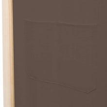 Load image into Gallery viewer, Separè 5 Pannelli Marrone 200x170x4 cm in Tessuto e legno